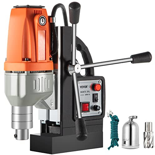 VEVOR Magnetbohrmaschine BRM35 160 x 80 mm Kernbohrungen Kernbohrmaschine Magnetic Core DrillsSicherheit Mühelos Kernbohrer Satz mit Kohlebürste Rutschfest Tragbar Dauerhaft für Stahlkonstruktiong