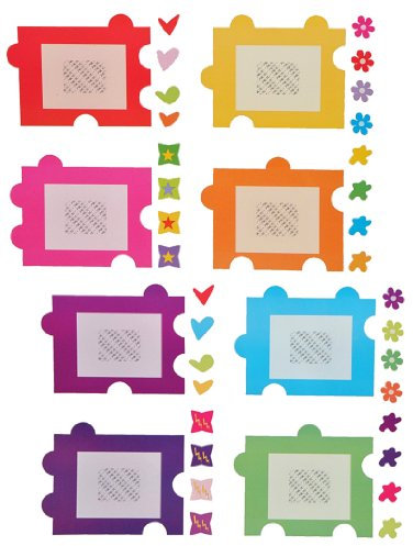 alles-meine.de GmbH XXL Wandtattoo/Sticker - Fotorahmen als Puzzle Herzen Blumen für Bilder - Wandsticker Aufkleber selbstklebend
