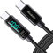 mcdodo Câble USB C,Câble de Charge Rapide 100W 5A PD QC 4.0 Câble USB C vers USB C 1,2 m,Puissance de Charge de l'écran Visuel,Compatible avec Pad Pro 2020,Galaxy S21 S10 Huawei More (Noir)