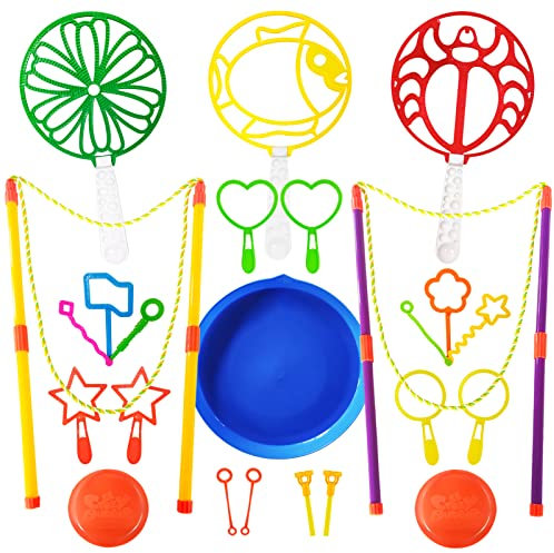 Seifenblasen Set für Kinder, 24 Stücke Seifenblasen Blase Zauberstab Einstellen Seifenblasen für Bubble Maker Spiele, Perfekt für Indoor und Outdoor, Kindergeburtstag, Partys, Hochzeit (24 PCS)