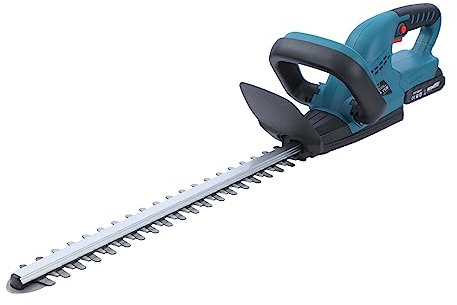 KATSU FIT-Bat 21V Cortasetos Recortadora de Setos a Batería sin Escobillas con 2 x 1,5 Ah Batería y Cargador, 500mm Longitud de Corte, para Jardín y Césped