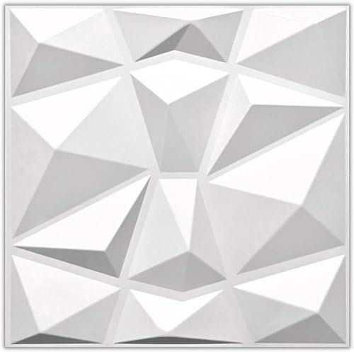 Paneles 3D de plástico PVC, para paredes o techos, diseño diamante, para salas de juegos, 8 unidades de 2 m²