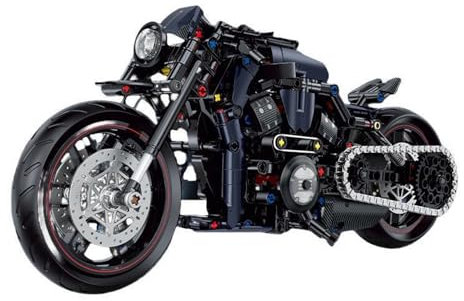 JVAVNE Motorrad Bausteine Set, 1:8 Supermotorrad Bausatz Spielzeug für Erwachsene Kinder, 623 Stück Motorrad Klemmbausteine Skala Sammlerstück Modell Bausatz, Geschenk Dekor