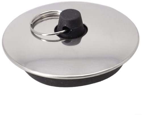 Tapón de drenaje de goma para baño, fregadero de cocina con anillo para colgar, se adapta a 40 mm de diámetro del agujero del fregadero para bañera, baño