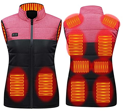 Men Women Warming Heated Vest UK Sale Clearance USB Electric Body Warmer Washable Heating Gilet 11 Heating Zones Heated Jacket Plus Size Waistcoat Heated Clothing for Motorcycle Fishing Skiing