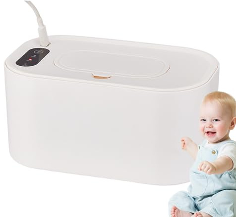 Dispensador de toallitas con calefacción - CONOCIMIENTO DE ESB USB, incluso una caja de calefacción | Tapa de exhibición digital, recipiente seguro para la humedad para higiene infantil, habitación pa