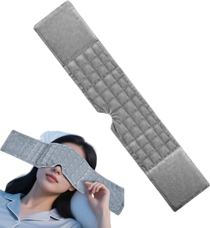 Couverture Lestée Pour Les Yeux – Coussin Doux 65 X 13 Cm, Housse En Peluche En Coton PP, Forme Assombrissante Respirante Avec Ajustement Portable | Confort Important Pour Les Voyages En Train À Grand