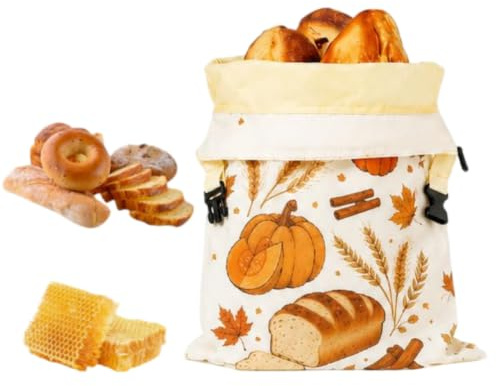 La Maison de Louise Sac a Pain, Réutilisable Sac à Pain en Cire d'abeille, 43×33cm, Votre pain frais après 5 jours (Formule 4)