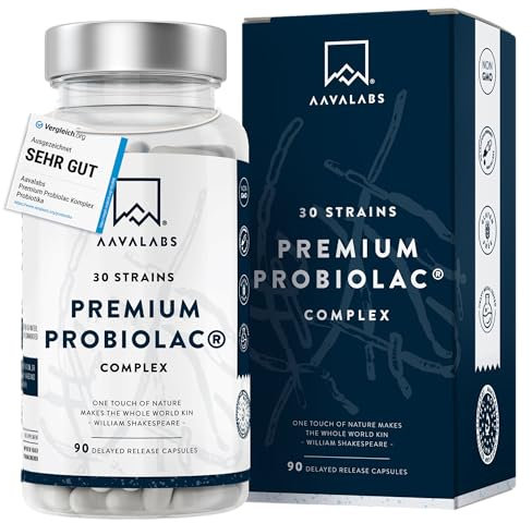 Premium Kulturen Komplex Darmflora 120MrdKBE, 30 Stämme Darmbakterien Probiotika: Lactobacillus Gasseri, Lactobacillus Reuteri, Lactobacillus Rhamnosus + Zink - 90 Stück