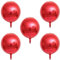 Palloncini giganti giganti 4D rotondi in lamina di alluminio a grande specchio metallico Orbz in Mylar per ragazza, ragazzo, festa di compleanno, baby shower, decorazione (55.9 cm) (5 pezzi rosso)