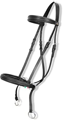 Horses, Bridon Bitless sans Mors Imperia, Bridon de Qualité, Harnais Essentiel pour Conduire Le Cheval, Disponible en Plusieurs Tailles et Couleurs (COB, Noir)