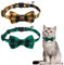 TIESOME 2 Stück Weihnachte-Katzenhalsband mit Glocke, Weich Verstellbar Katzenhalsbänder Abnehmbare Katzenhalsbänder Sicherheit Schnellverschluss für Xmas Kostüm von Kätzen und Hündchen (Gelb+Grün)