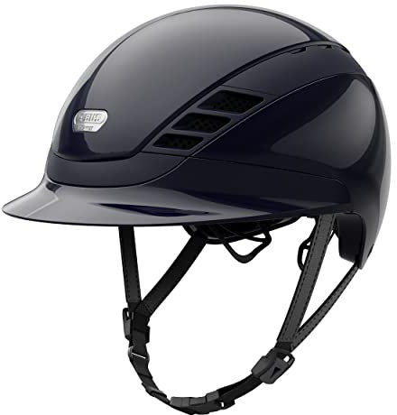 ABUS PIKEUR AirLuxe Pure Reithelm Shiny Midnight Blue, Größe:M