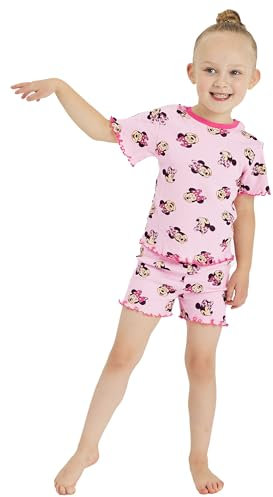 Disney Girls Minnie Mouse Short Pyjamas Character Nightwear (Minnie Mouse Patterned, 7-8 Years)