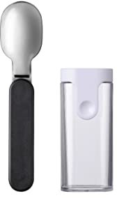 Mepal - Klapplöffel Ellipse - Wiederverwendbarer Löffel zum Mitnehmen - Klapplöffel für Joghurtbecher - Reisebesteck - Inklusive Aufbewahrungsetui - Edelstahl - Nordic black