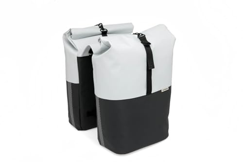 New Looxs Tasche Nyborg Double MIK Tasche, Light Grey/Black, 30 x 17 x 37 cm