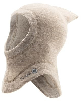Sterntaler Schalmütze aus Wolle (Merino) - Unisex Kinder Schlupfmütze - Wintermütze mit Kaschmir Feeling - Kapuzenschal - Sand,51