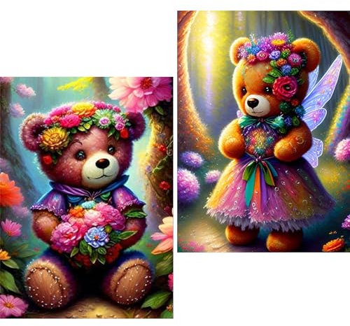 YALKIN 2 Packs 5D Diamond Painting 30x40cm Diamant Painting Bilder Diamond Art Erwachsene Full DIY Diamant Kunst Malerei Stickerei Set Kreuzstich Bilder Home Wand Dekor