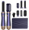 6 en 1 Secador Pelo Cepillo Secador De Pelo, Air Styler Set 6 Modelador de Cabello, 3 Temperaturas Cepillo Moldeador De Pelo, Cepillo Secador Pelo With Riza, Da Volumen, Alisa y Seca, Azul