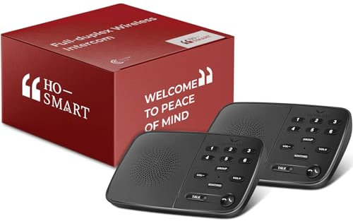 Hosmart UltraSpeak Citofono Wireless per la casa, Interfono bidirezionale in tempo reale Full Duplex Wireless Intercom System per uso domestico, sistema di citofono domestico per affari con portata di
