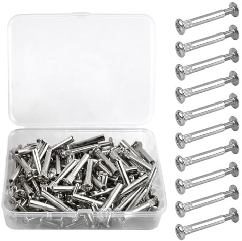 100 tornillos de conexión M4 para armarios con caja, conectores para muebles, ideales para unir muebles, adecuados para el montaje de armarios