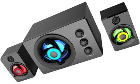 KONTONTY 1set Casse Acustiche Stereo Soundbar Per Computer e Laptop Design e Texture Satinata Surround Per e