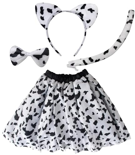 Disfraz Animal para Mujer Adulto Unisex Disfraz Tigre, Vaca, Cebra o Jirafa Falda 40cm con Tul Estampada Carnaval, Halloween, Fiesta Temática