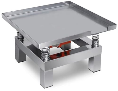 Mesa vibratoria pequeña de hormigón de 220 V, plataforma de vibración de acero inoxidable de 35 cm para ensayo de densidad de bloques y experimentos de grado de laboratorio mini mesa de vibración
