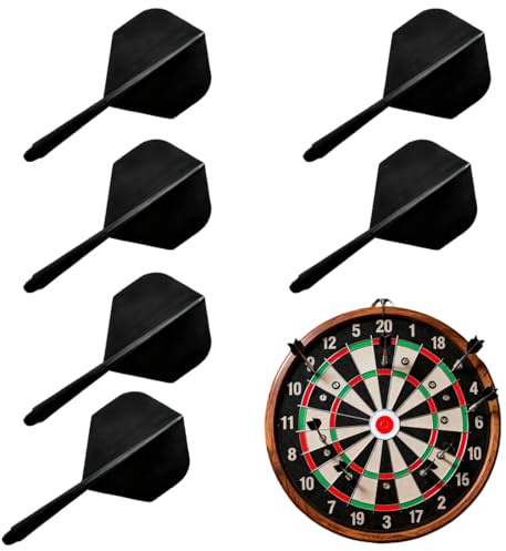 YUVKIN Darts Force 90 | Freccette con sistema integrato di precisione e asta, confezione da 6 alette e steli combinati 2 in 1 professionali altamente resistenti | Standard No.6
