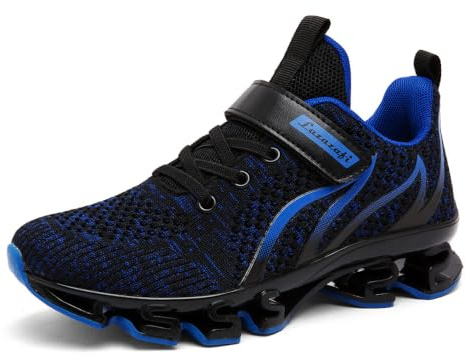 LAZAZAFI Enfants Baskets Chaussures de Course Noir Bleu 38 EU