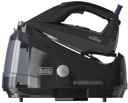Black+Decker - centro stirante BXSS2600E 2600W | 7 bar | vapore antimicrobico | serbatoio estraibile 1,5 L | vapore 130 g/min | anticalcare e blocco | modo ECO | spegnimento auto
