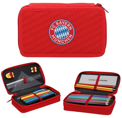 FC Bayern München Federmappe Rot Federtasche Schüleretui gefüllt Etui FCB