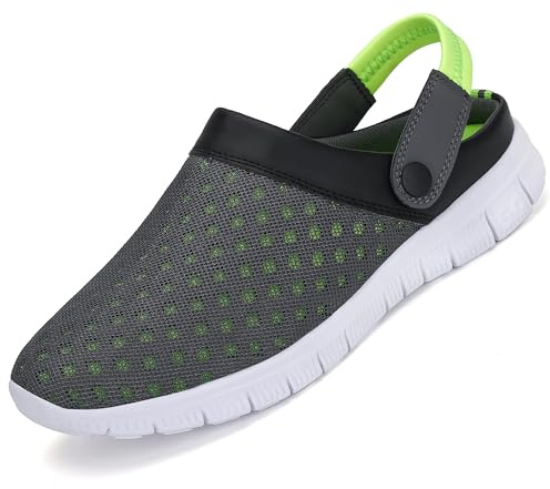 SAGUARO Femmes Hommes Sabots Mules Respirant Chaussures de Jardin Chaussons de Plage Sport Pantoufles D'Été Vert 36