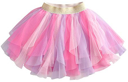 DXTON Falda de Baile de Niñas Falda Tutu Princesa Falda Bebé Lentejuelas Falda de Ballet SK114 5-6 años