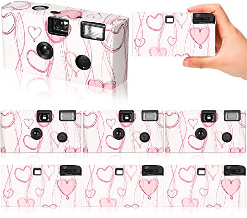 8 Pack Disposable Camera Bulk for Wedding 35mm Film Single Use Camera with Flash for Gathering Travel Anniversary Honeymoon Camp Party Supply
