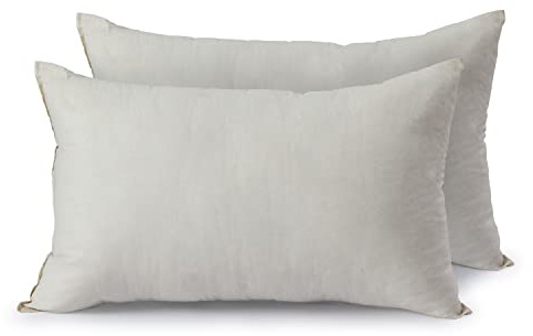 Nod Off Down Alternative Filling Bed Pillows 2 Pack Organic Cotton Cover Pillows for Neck And Shoulder Pain Hotel Quality Side Sleeper Pillow Hypoallergenic And Breathable Cover Washable - Pack of 2