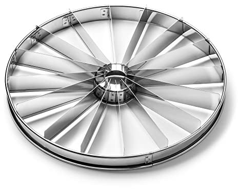 Forgast Divisore per Torte Rotondo, Acciaio Inox, Marcatore per Fetta, Taglierina Torte per Tagliare 16 Pezzi Uguali, Accessorio Indispensabile per la Pasticceria, Diametro 32 cm
