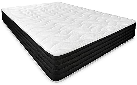 DUÉRMETE ONLINE - Colchón Viscoelástico Pocket Visco Reversible (Cara Invierno-Verano) Firmeza-Dureza Media-Alta, Grosor 25cm, Antiácaros, Antibacerias e Hipoalergénico, 135x190