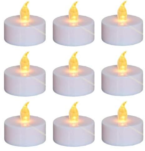 Baikaraer Lot de 150 Bougies Chauffe-Plat à Piles sans Flamme Vacillante LED, Plus de 200 Heures, Fausses Bougies Électriques pour Mariages, Noël, Halloween, Décorations de Table, Jaune Chaud