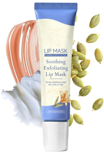 Masque exfoliant éclaircissant pour lèvres gommage levre Pumpkin Exfoliating Lip Mask Soin de la peau peaux mortes taches sombres ternes et teint irrégulier éclaircit la peau skincare levre repulpant