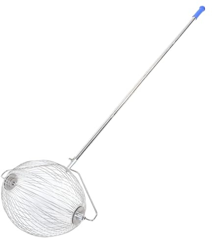 Luocute Raccoglitore di Noci, Raccoglitore a Rulli in Acciaio Inossidabile per Noci, Ghiande, Palline da Tennis, Senza Piegarsi, Raccolta Rapida con Asta Telescopica per Frutteti