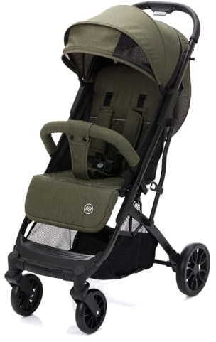 Fillikid Buggy Styler Elite – Carrito deportivo de hasta 22 kg, compacto plegable, función reclinable, ruedas de 360°, cesta grande – Olive Melange
