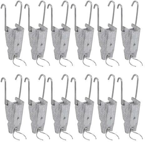 TOYANDONA 20pcs Silver Aluminized Zinc Iron Greenhouse Film Clips for 3/4inch Frame Quick Installation Plant Hanging Hooks for Greenhouse Sheeting and Sunshade Nets
