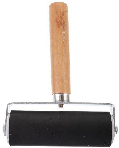 rosenice Andrückroller Soft Gummi Roller für Druckgrafik Handwerk Projekte und Blockdruck (schwarz)