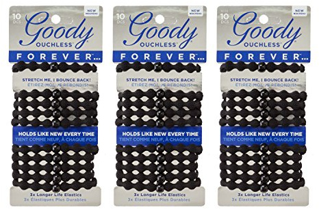 Goody Ouchless Hair Forever Women's Braided Elastics, 3 Count (Pack of 1)