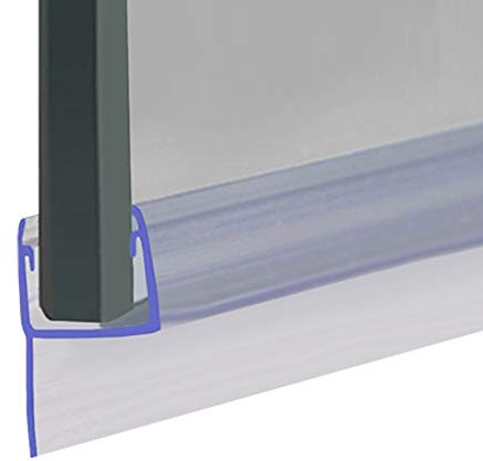 Shower Seal for Screens, Doors or Panels | Fits 10, 11 or 12mm Glass | Straight Fin Shape, h Profile | Seals Gaps of Up to 10mm | 80cm, 90cm, 140cm or 2m Long | SEAL082 (80cm)