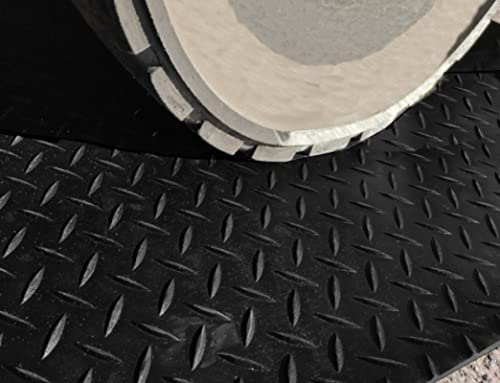 Revestimiento de Caucho Antideslizante| Suelo de Goma PVC Negro 3mm Diseño Estrias (100_x_900 CM)
