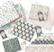 Papierdrachen Geschenkpapier für Muttertag - 6 Bögen Geschenkpapier (60x40cm) in 6 verschiedenen Designs - mit 5m Baumwollschnur - Aquarell Blumen - Set 01