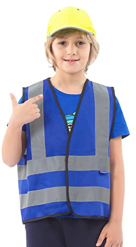 AYKRM Chaleco de seguridad Reflectante Alta visibilidad Ropa para niños chaleco Seguridad Chaleco de para niños