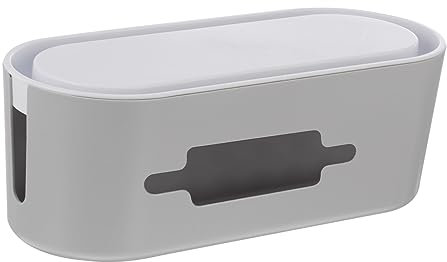 ARTIBETTER 1Pieza Organizador de Cables de Plástico con Tapa Desmontable para Almacenamiento de Regletas y Cargadores Caja de Gestión de Cables para Escritorio y Hogar Diseño Elegante y Seguro